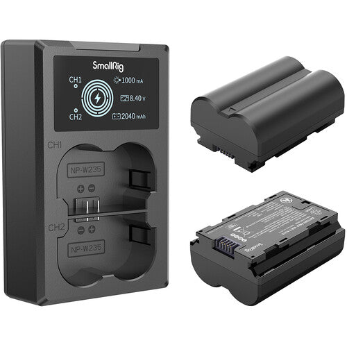 SmallRig NP-W235 Kit Baterías y Cargador USB para Cámaras Fujifilm