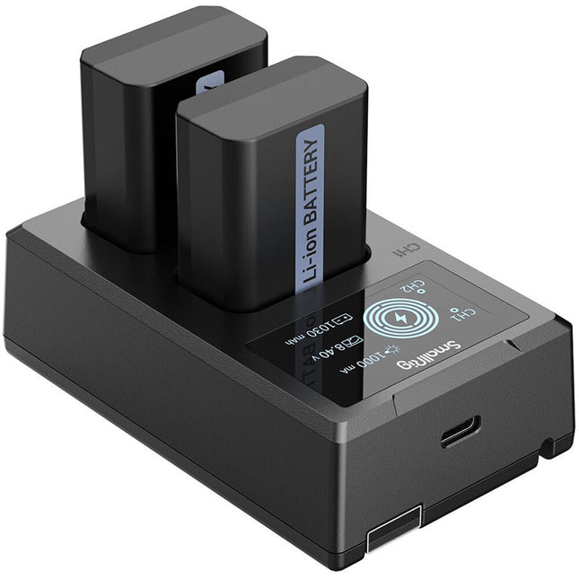 SmallRig Kit Baterías NP-FW50 para Sony a6000 a6400 con Cargador USB Dual