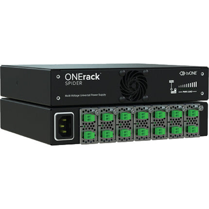 TV One ONErack Spider Fuente de Poder DC Rackmount Multi-Voltaje 1 RU 14 Dispositivos