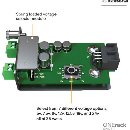 TV One Módulo Selector de Voltaje para ONErack PSU 7 Voltajes 35W
