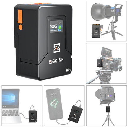 ZGCINE ZG-V99 Batería V-Mount 99Wh con Salidas USB y D-Tap