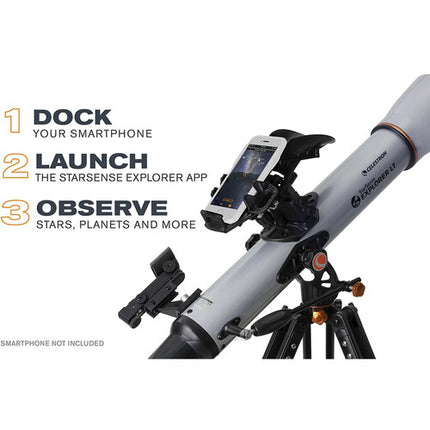 Celestron StarSense Explorer LT 80AZ Telescopio Refractor 80mm f/11 con Filtro Solar EclipSmart