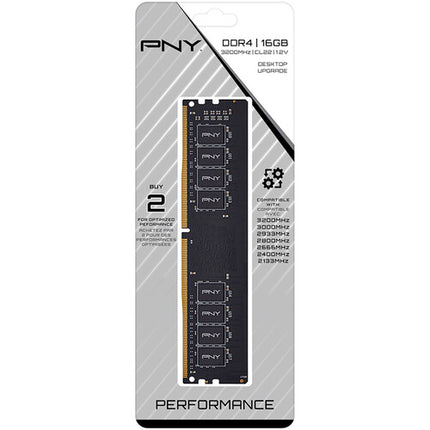 PNY 16GB DDR4 Memoria RAM 3200 MHz CL22 1.2V 288-Pin U-DIMM