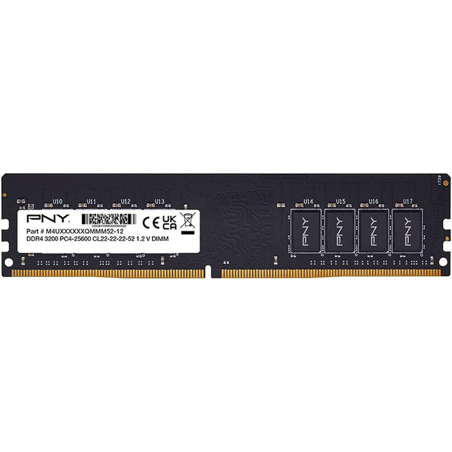 PNY 16GB DDR4 Memoria RAM 3200 MHz CL22 1.2V 288-Pin U-DIMM