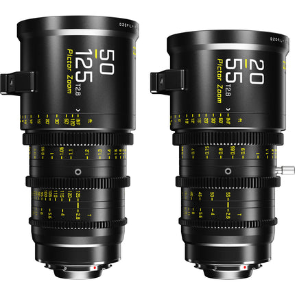 DZOFilm Pictor 20-55mm y 50-125mm T2.8 Zoom Super35 con Montura PL y EF y Estuche