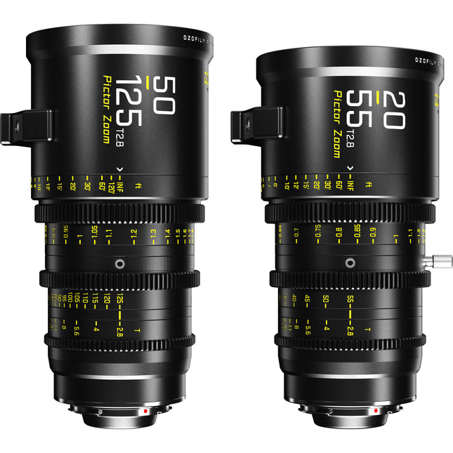 DZOFilm Pictor 20-55mm y 50-125mm T2.8 Zoom Super35 con Montura PL y EF y Estuche