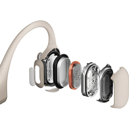 SHOKZ OpenRun Pro Auriculares Deportivos de Conducción Ósea Beige 10 Horas Reproducción IP55 Resistente