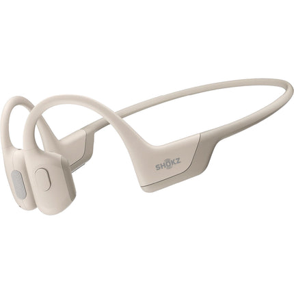 SHOKZ OpenRun Pro Auriculares Deportivos de Conducción Ósea Beige 10 Horas Reproducción IP55 Resistente