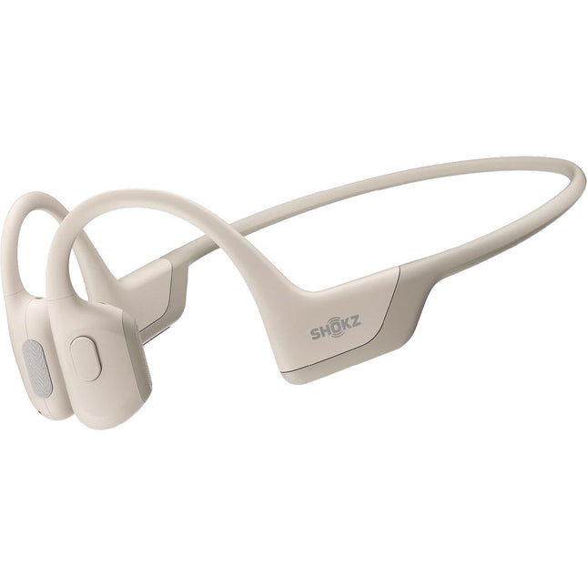 SHOKZ OpenRun Pro Auriculares Deportivos de Conducción Ósea Beige 10 Horas Reproducción IP55 Resistente