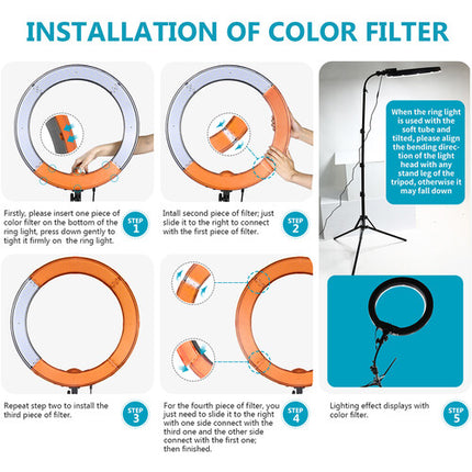 Neewer Kit de Luz LED Circular 18" con 240 LEDs y Soporte de 61"