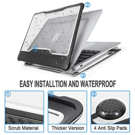 TechProtectus Funda rígida Ultraligera para MacBook Air 13.3" Negro TPU resistente agua y rayones