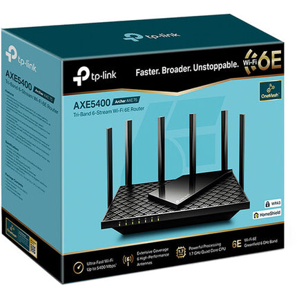 TP-Link Archer AXE75 AX5400 Router inalámbrico Tri-Banda 5378 Mbps 6 antenas Gigabit