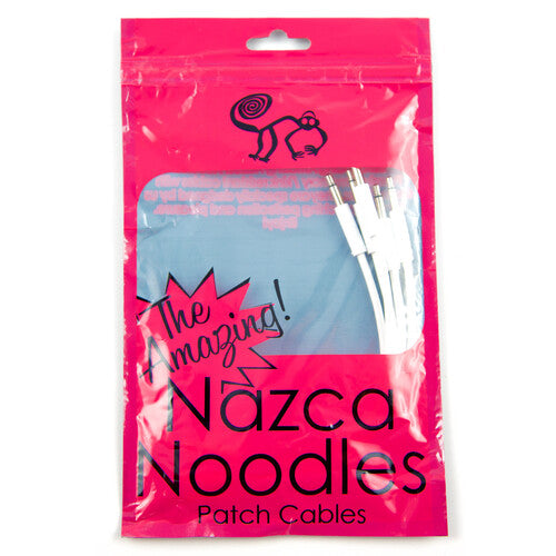 Cre8audio Nazca Noodles Cables Patch Eurorack 3.5mm TS 5 Unidades 9.8 Pulgadas Blancos
