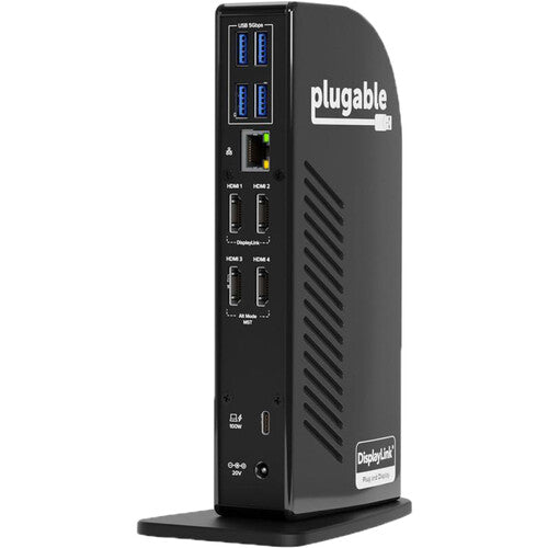 Plugable UD3900C4 Estación de Acoplamiento USB Tipo-C 4 HDMI 4 USB 3.1 1 Gb Ethernet