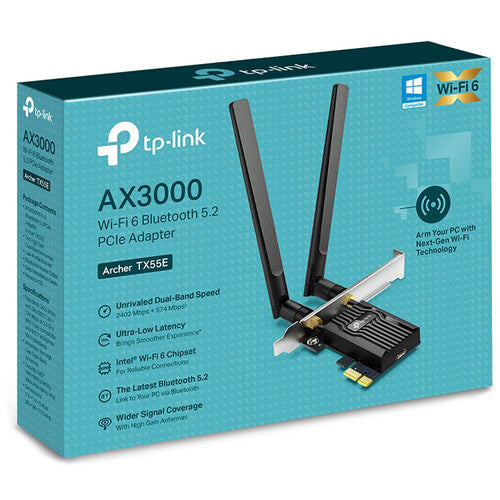 TP-Link Archer TX55E AX3000 Adaptador PCIe Wi-Fi 6 2976 Mb/s Bluetooth 5.2