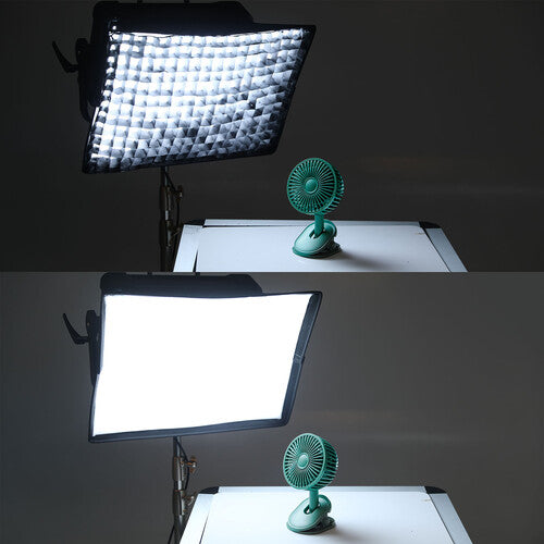 GVM Softbox para Panel LED YU300R 61x46x20 cm Difusor Removible Interior Plata