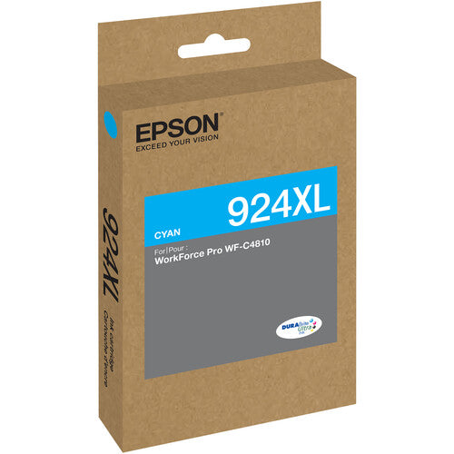Epson DURABrite Ultra T924XL Cartucho de Tinta Cian Alta Capacidad para WorkForce Pro WF-C4810 Secado Rápido