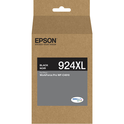 Cartucho de tinta negra Epson DURABrite Ultra T924XL alta capacidad rápido secado para WorkForce Pro WF-C4810