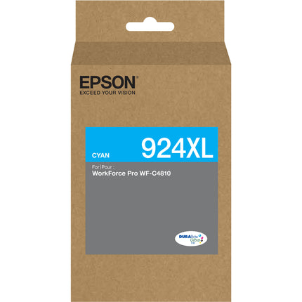 Epson DURABrite Ultra T924XL Cartucho de Tinta Cian Alta Capacidad para WorkForce Pro WF-C4810 Secado Rápido