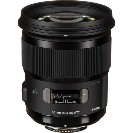 Sigma 50mm f1.4 DG HSM Art Objetivo para Nikon F con Motor HSM y Diafragma de Nueve Palas
