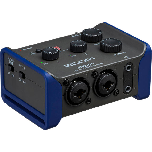 Zoom AMS-24 Interfaz de Audio USB-C 24 Bit 96 kHz 2 Preamp Mic