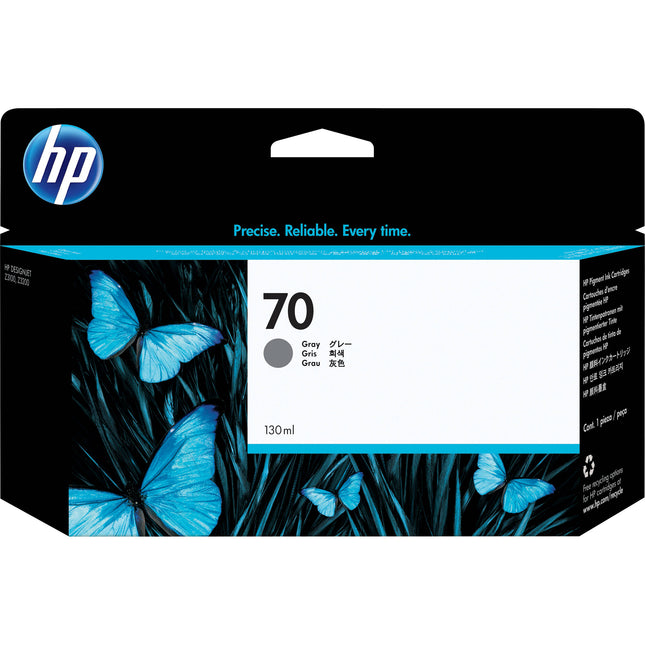 Cartucho de Tinta Gris HP 70 130 mL para Impresoras Designjet 24 y 44 Pulgadas