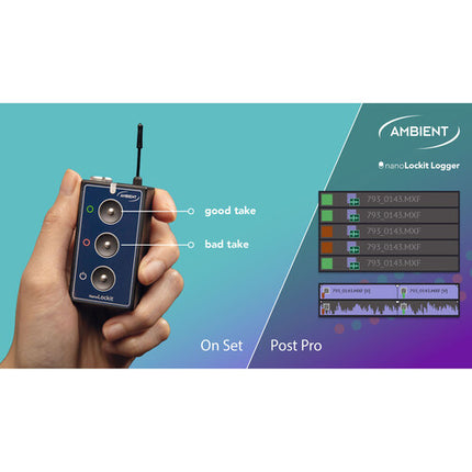 Ambient Recording NanoLockit Mini Sincronizador de Código de Tiempo Preciso 2 Pack con Registro