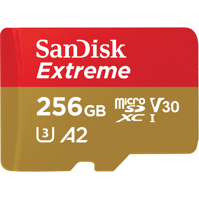 SanDisk 256GB Extreme UHS-I microSDXC tarjeta de memoria 190MB/s lectura 130MB/s escritura
