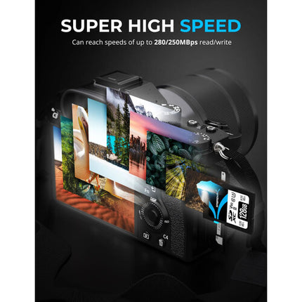 Sabrent 128GB Rocket Tarjeta de Memoria SDXC UHS-II V90 280MB/s