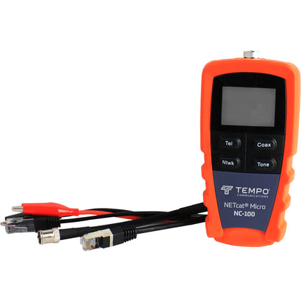 Tempo NC-100 NETcat Micro Probador de Cableado para Voz Datos Video con Unidad Remota