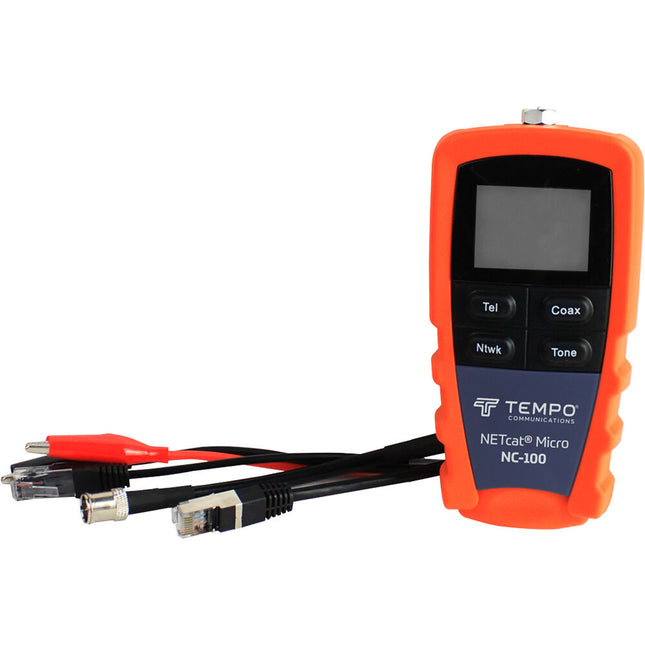 Tempo NC-100 NETcat Micro Probador de Cableado para Voz Datos Video con Unidad Remota