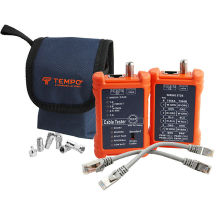 Tempo PA1594 Probador de Cable LAN y A V con Modos de Prueba y Unidades Remotas