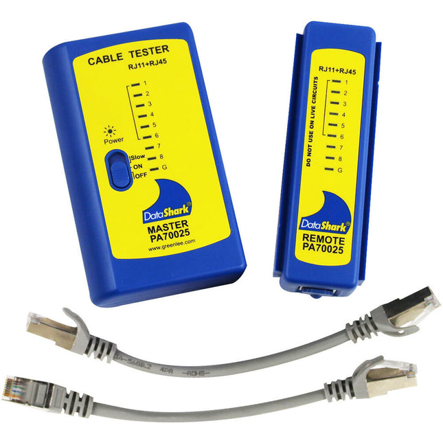 Tempo PA70025 DataShark Tester de red RJ45 con display LED y kit completo