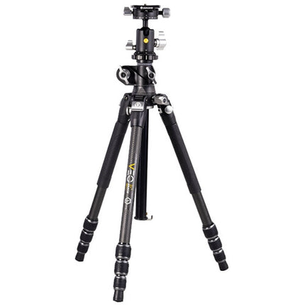 Vanguard VEO 3T+ 234CB Trípode de Viaje Fibra de Carbono 4 Secciones 146 cm Altura Máxima con Cabezal Esférico Dual