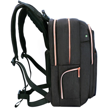 Swissdigital Katy Rose mochila negra 20L para laptop 16" con función masaje y bolsillo RFID