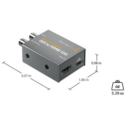 Blackmagic Design Micro Converter SDI a HDMI 12G 4K60 USB-C y Loop Out