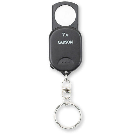 Carson GN-70 Lupa de Llavero 7x con Botón Desplegable y Diseño Compacto