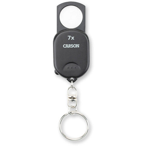 Carson GN-70 Lupa de Llavero 7x con Botón Desplegable y Diseño Compacto