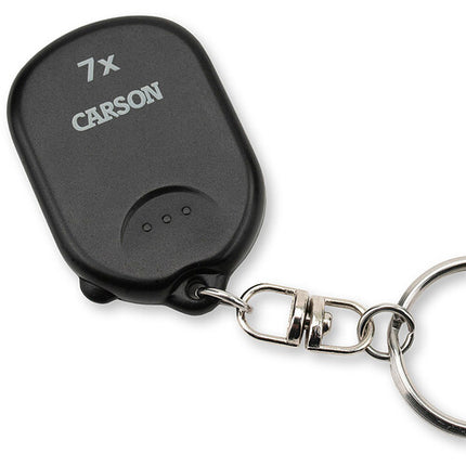 Carson GN-70 Lupa de Llavero 7x con Botón Desplegable y Diseño Compacto
