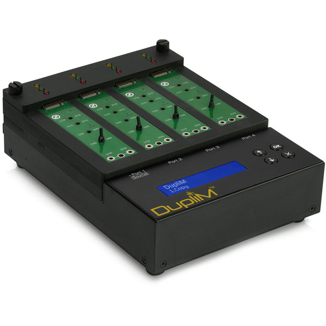 DupliM 3-Target Duplicador y Sanitizador M.2 NVMe PCIe 200 MB/s Diseño Independiente