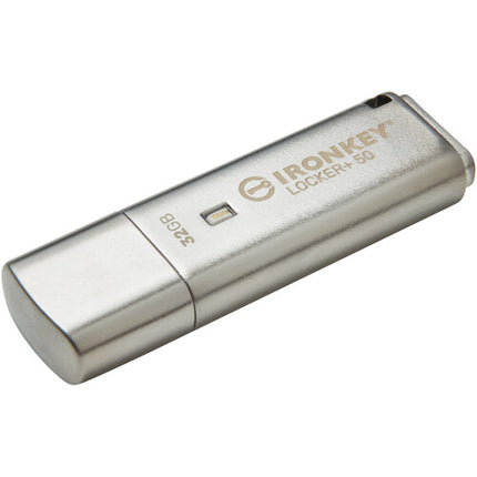Kingston 32GB IronKey Locker+ 50 Memoria USB Tipo A 145MB/s Leer 115MB/s Escribir
