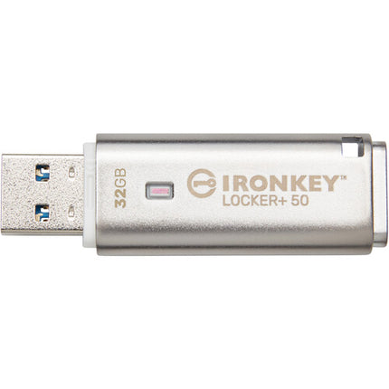 Kingston 32GB IronKey Locker+ 50 Memoria USB Tipo A 145MB/s Leer 115MB/s Escribir