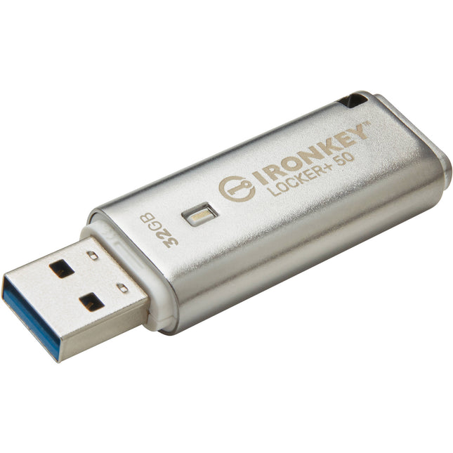 Kingston 32GB IronKey Locker+ 50 Memoria USB Tipo A 145MB/s Leer 115MB/s Escribir