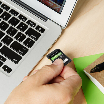 PNY 128GB EliteX-PRO60 Tarjeta de Memoria SDXC UHS-II V60 U3 Clase 10 280MBs Lectura 100MBs Escritura