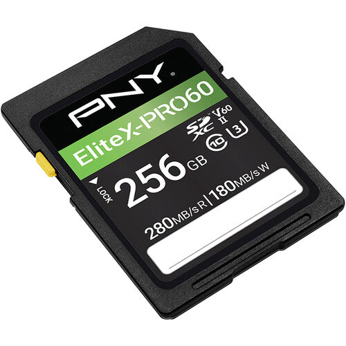 PNY 256GB EliteX-PRO60 Tarjeta de Memoria SDXC UHS-II 280MB/s 180MB/s