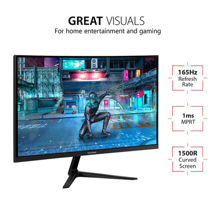 ViewSonic VX2718-PC-MHD Monitor Gaming LCD Curvo 27" 165 Hz 1 ms VA Panel