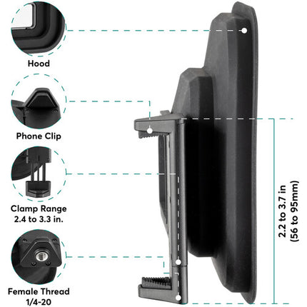 Revo Smartphone Lens Hood Sombrilla Para Lentes Ultrawide 2.4 A 3.3 Pulgadas