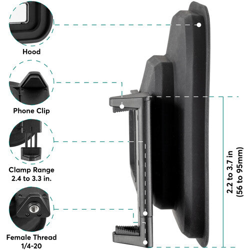 Revo Smartphone Lens Hood Sombrilla Para Lentes Ultrawide 2.4 A 3.3 Pulgadas