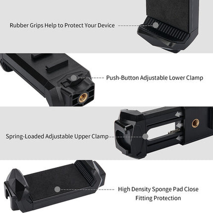ANDYCINE Soporte de Trípode para Smartphone y Tablet hasta 11" con Montura 1/4"-20