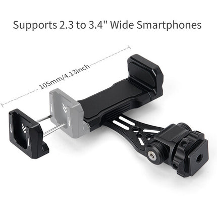 ANDYCINE Soporte Universal de Metal para Smartphone con Rotación 360° y Montajes 1/4"-20